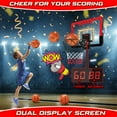 thumbnail image 2 of Growsly Indoor Basketball Hoop for Kids, Mini Basketball Hoop with Double Electronic Scoreboard and LED Light for 4-12 Years Old Children, 2 of 7