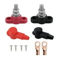 thumbnail image 1 of 2 piezas de 2 piezas 3/8 12 V Postes de batería de un solo perno de la unión de reparación de reemplazo para accesorios automotrices automotrices, 1 of 8