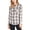 White - multicolor, variant on Sanctuary Women's New Generation Plaid Boyfriend Blouse White Size Medium