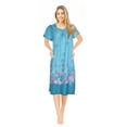 thumbnail image 2 of JEFFRICO Womens Nightgowns Muumuu Lounger House Dress Sleepwear Silky Soft Pajama Dress Nightshirts, 2 of 5