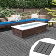 thumbnail image 2 of Outsunny Dalles de Terrasse Emboîtables en PP, Revêtement de Sol Extérieur, Ensemble de 9, Noir, 2 of 10