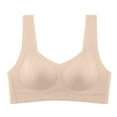 thumbnail image 5 of Bigersell Push-up T-Shirt Bra in Clearance Comfortable Without Underwire Bra Racerback Bra Style F-1004 Beige L, 5 of 6