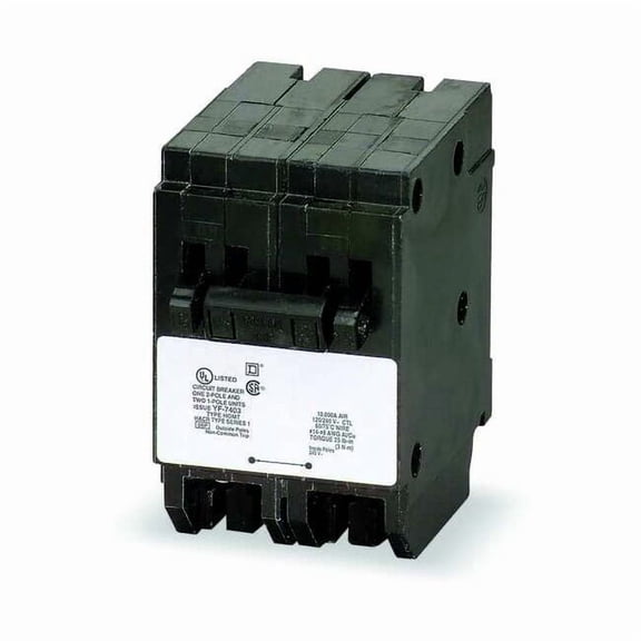 Square D Circuit Breaker,20A,Plug In,120/240V,2P HOMT2020220