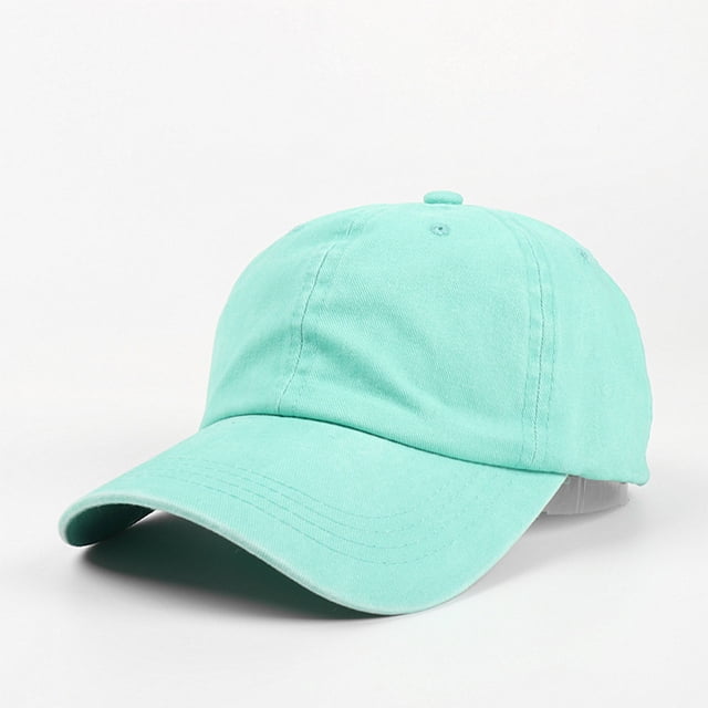 RXIRUCGD Casquette de Baseball Ajustable Classique Basse Non Structurée Casquette Simple Hommes Femmes ( Vert Menthe )
