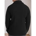 thumbnail image 2 of Weardear Men's Casual Long Sleeve Shawl Collar Buttons Down Cable Knit Cardigan Sweater with Pockets, 2 of 4