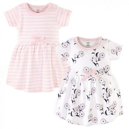 UPC: 0660168665772 | Touched by Nature Baby and Toddler Girl Organic Cotton Short-Sleeve Dresses 2pk  Wild Flowers  3 Toddler