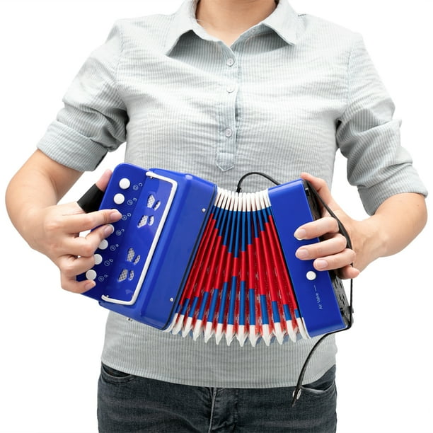 Veryke Kids Accordion, 7Key 2 Bass Mini Accordion Educational Music