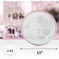 thumbnail image 5 of RCZ Décor ELEGANT ROSE GOLD RIMMED WEDDING CHARGER PLATES | 12 PC - 13”, 5 of 5