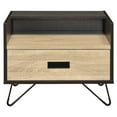 thumbnail image 2 of ACME Melkree Rectangular Accent Table in Oak and Black, 2 of 6