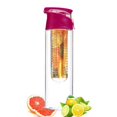 thumbnail image 1 of AMERTEER 700 Ml Portable Fruit Infusing Infuser Water Bottle Sports Lemon Juice Bottle Flip Lid, 1 of 5