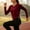 Wine, variant on Odbmxy Tee Shirts for Women Long Sleeve Fall Green Slim Solid Leisure Workout Tops Women Sports Adjustable