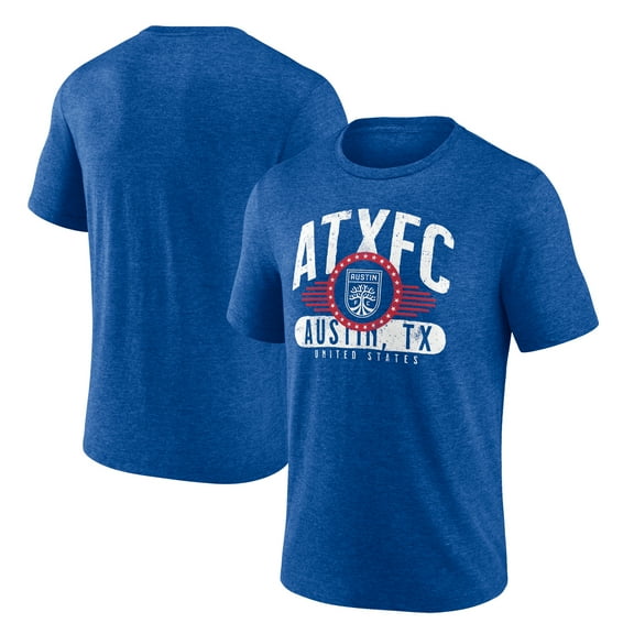 Men's Heathered Royal Austin FC Badge of Honor Tri-Blend T-Shirt