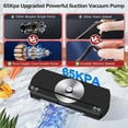 thumbnail image 6 of Vacuum Sealer Machine for Food, 65KPA Powerful Compact Vacuum Air Food Sealer with Built-In Cutter & Starter Kit, One-Touch Operation, Moist/Dry/Pulse/Canister All Food Modes LED Indicator, 6 of 7