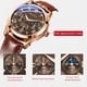 thumbnail image 5 of Reloj de cuarzo para hombre, reloj de cuarzo informal para hombre, correa de cuero, diseño multidisco, estilo informal, reloj de pulsera con esfera antiarañazos, para hombre y mujer, con esfera de rom, 5 of 5