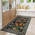 thumbnail image 3 of Lahome Decor 3'x5' Butterfly Bedroom Rug,Area Rugs 3x5ft Rugs for Entryway. Non-Slip Washable Rugs Stain Resistant Boho Floral Rug Low-Pile Throw Rug for ‎‎Living Room Office,Black, 3 of 10