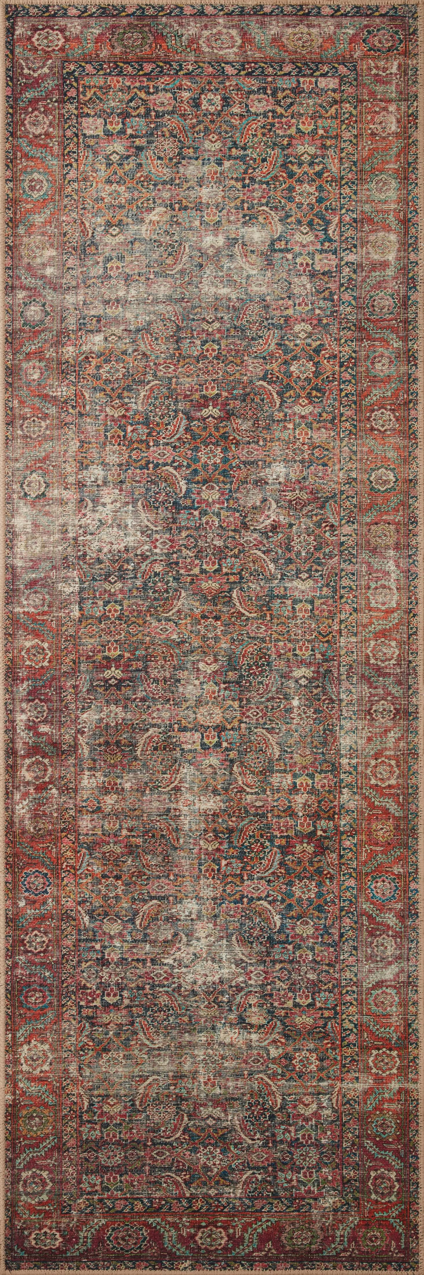 Loloi Wynter WYN-09 Onyx / Multi Oriental Area Rug 18" x 18" Sample