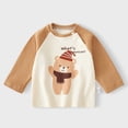 thumbnail image 2 of mgoYE Unisex Baby Girls Boys Infant Toddler Long Sleeve T-Shirts,Graphic Cartoon Cute Animals Print Comfort Crewneck Tee(Khaki,3-4 Years), 2 of 6