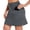 Dark Gray, variant on Pinspark Skorts for Woman with 4 Pockets Golf Skirts Knee Length High Waisted Tennis Skirt Built-in Shorts