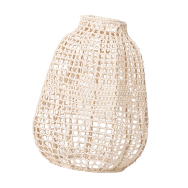 Pantalla de cuerda tejida para lámpara colgante, cubierta para farol de techo, cubierta de luz de araña Retro para el hogar, cocina, isla y dormitorio beige