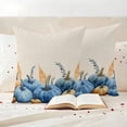 thumbnail image 3 of Blue Pumpkin Fall Outdoor Waterproof Pillow Covers, Thanksgiving Botanical Beige Decorative Square Throw Pillowcase Sofa Cushion Sham for Patio/Couch/Chair, 18"x18" 2 Pack, 3 of 8