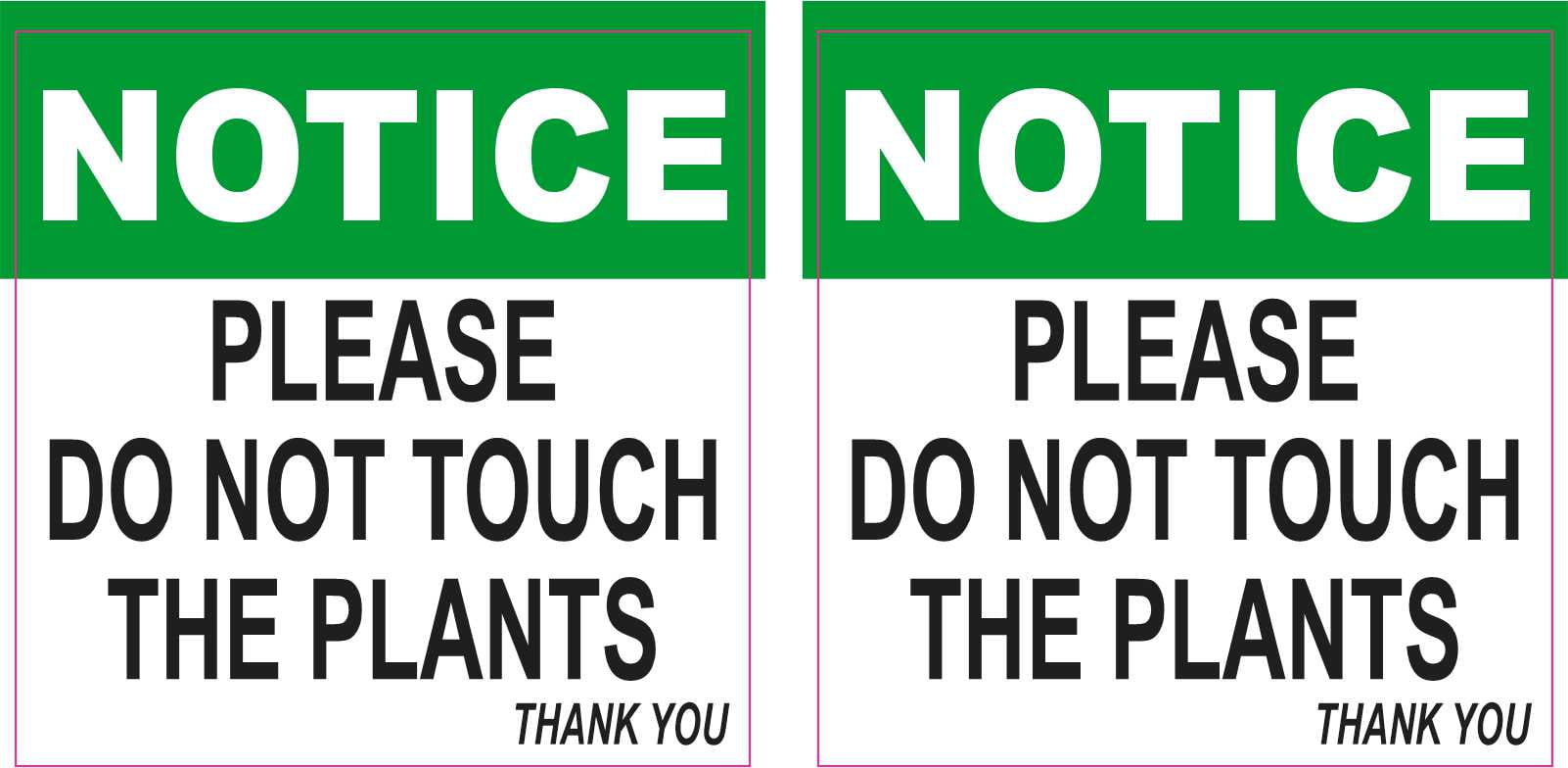 StickerTalk Do Not Touch the Plants Vinyl Stickers, 1 sheet of 2
