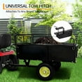 thumbnail image 4 of Ladcaser 750 LBS Heavy Duty ATV Trailer Tow Behind Steel Dump Cart, 15 Cu. Ft Garden Utility Trailer with Removable Sides & Rear Hitch for Riding Lawn Mower Tractor, 4 of 7