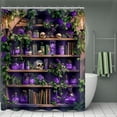 thumbnail image 3 of Fabric Shower Curtain Liner Polyester Reinforced Rustproof Halloween Design Water Resistant Machine Washable for Bathroom Tub Enclosure, 3 of 4
