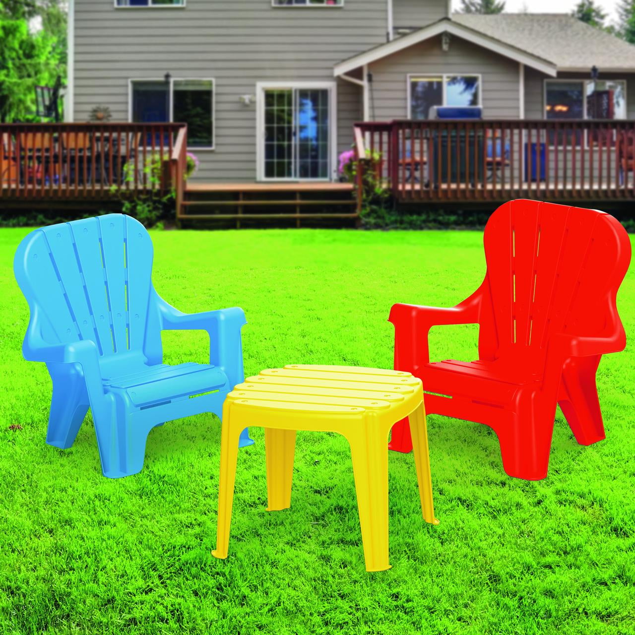 Dolu Toys - Childrens Plastic Table And Chairs Set