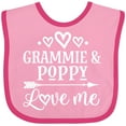 thumbnail image 3 of Inktastic Grammie and Poppy Love Me Boys or Girls Baby Bib, 3 of 4