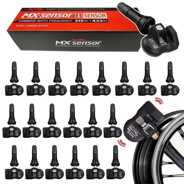 Sensor TPMS Autel MX, juego de 20 sensores programables 315 MHz/433 MHz