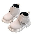 thumbnail image 5 of BXJX Children's Winter Boots- Fashion Lace-Up Thickened Casual Ankle Boots White Size 7, 5 of 5