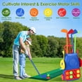 thumbnail image 5 of Toddler Golf Ball Game Play Set Teqhome Kids Golf Club Toys Set Sports Outdoor Golf Toys Christmas Birthday Gifts for Boys Girls 3 4 5 6 Year Old Blue, 5 of 12