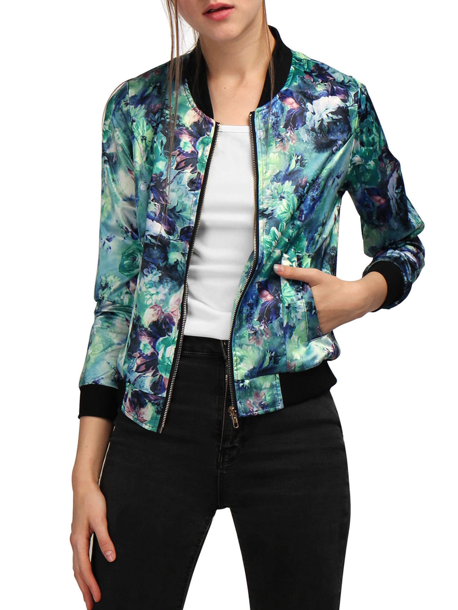 womens casual bomber jacket