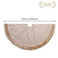 thumbnail image 7 of Valery Madelyn 48" Christmas Tree Skirt, Luxury White Gold Christmas Tree Skirt for Holiday Party Christmas Tree Decor, 7 of 7