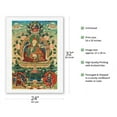 thumbnail image 2 of Padmasambhava (Guru Rinpoche) - Tantric Buddhist Mystic - Vintage Tibetan Thangka Buddhist Painting - Tibet, 13th Century - Japanese Unryu Rice Paper Art Print 24 x 32 in, 2 of 4