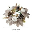 thumbnail image 3 of YIMWNYI Pumpkin Candle Holders Aroma Wreath, Decorative Supplies, Table Decorations, Artificial Flower Garland, Perfect for Halloween and Thanksgiving Parties, Reusable Candle Rings, 3 of 6