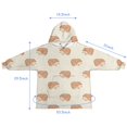 thumbnail image 7 of Cute Hedgehog Pattern Blanket Hoodies for Kids 6-13YR Oversize Wearable Blanket Hoodies for Boys Girls Teens, 7 of 7