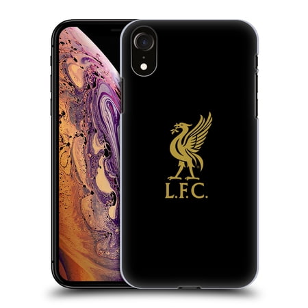 Head Case Designs Officially Licensed Liverpool Football Club Liver Bird Gold Logo On Black Hard Back Case Compatible with Apple iPhone XR