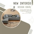 thumbnail image 4 of L Shaped Sectional Couch, Modern Nailhead Lounge Sofa, Modular Sectional Sofa with Reversible Cup Holder,4-Seat Linen Sectional Sofa Sets, Modern Living Room Furniture Sets,Brown Grey, 4 of 6