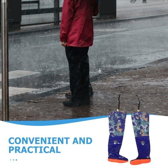 Raindrops 1 Pair Of Non Slip Wading Trousers Waterproof High Knee Rain Boots Non Slip Hip Waders For Rice Transplanting Size 44