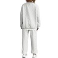 thumbnail image 3 of Conjunto Deportivo de Dos Piezas para Mujer: Sudadera y Pantalón Deportivo de Cuello Redondo Liso y Holgado, Conjunto de Jersey para Estar en Casa. XL, 3 of 6