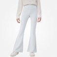 thumbnail image 3 of Teylalorva Girl's Leggings High Waist Flared Shark Style Pants Stretchy Comfy Breathable Autumn Long Trousers（Girls） White Size 3T, 3 of 9