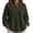 Army Green, variant on Women's Waffle Knit Long Sleeve Henley Top Relaxed Fit for Fall Winter