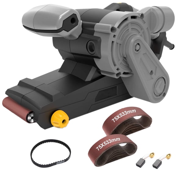 Amdohai Belt Sander, 1000W Sander with 6-Step Speed Control, Self-Locking Switch & 12 Sanding Belts (75