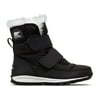 Sorel Childrens' Whitney Strap, Black/Sea Salt, 11 Little Kid