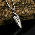 thumbnail image 3 of BQBQERT Necklace for Men Stainless Steel Spearhead Punk Runes Pendant Neck Chain Amulet Neck Jewely, 3 of 8