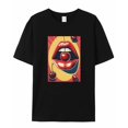 thumbnail image 6 of Men's T-Shirt Cherry Lip Fruit Short Sleeve Casual Tee Classic Crew Neck T-Shirt for Men, S, 6 of 7