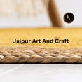 thumbnail image 6 of Jaipur Art And Craft Yellow with Beige Border Handmade Oval Braided Reversible Jute Area Rug Rug Size - (7x9 Sq Feet), (84x108 Inches), (210x270 CM), 6 of 9