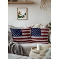 thumbnail image 3 of Outdoor Pillows Waterproof, American Flag Bedding Throw Pillows with Insert for Couch Sofa Bed, Vintage Brick Wall Star Striped Red Blue 18x18 Inch Pillowcases Decorative Patio Pillow Set of 1, 3 of 8