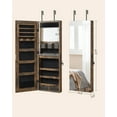 thumbnail image 6 of Generic Jewelry Cabinet Armoire Organizer with LED Lights Wall-Mounted Storage Cabinet with Full-Length Frameless Mirror Built-in Makeup Mirror Rustic Brown, 6 of 9
